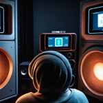 **

A worried person surrounded by smart home devices (speaker, camera, thermostat) with data streams visually highlighting privacy concerns. Dark and moody atmosphere.

**