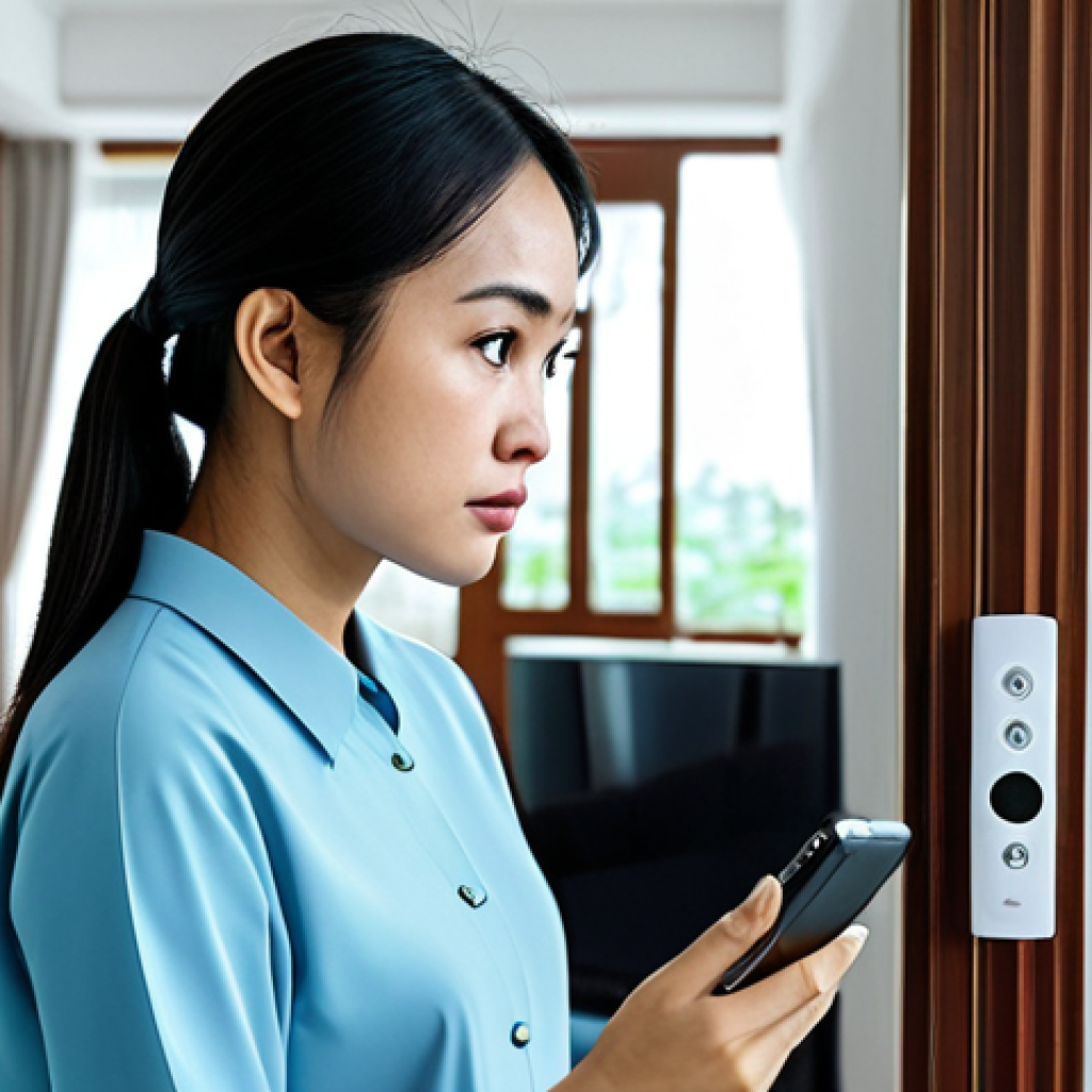 스마트홈 기술의 법적 이슈와 규제 - Smart Home Data Privacy**

A concerned-looking woman in a modern Vietnamese apartment, looking at a ...