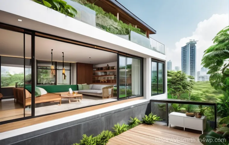 스마트홈 시스템과 가정의 에너지 효율성 - **Prompt 2: Energy Saving through Smart Technology**
    A dynamic collage showing various smart dev...