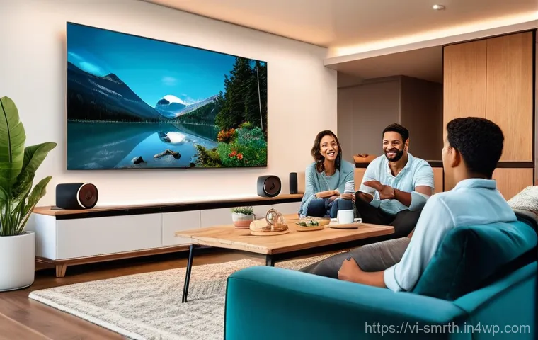 스마트 스피커로 하는 스마트홈 컨트롤 - **Morning Serenity with Smart Home Integration**
    A bright, clean modern bedroom bathed in soft, ...