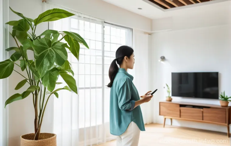 스마트홈 제품의 선정 기준 - **Prompt:** A modern Vietnamese family, consisting of a mother, father, and their young child, enjoy...