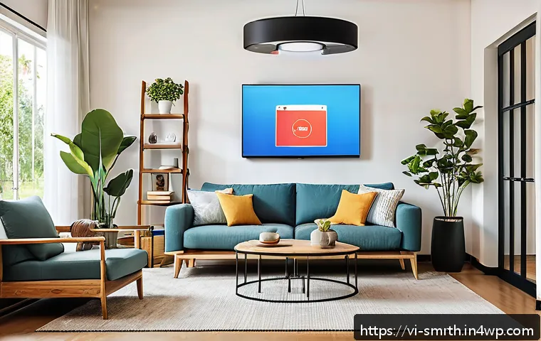 스마트홈 보안 솔루션과 위험 요소 - A modern Vietnamese living room equipped with a variety of smart home devices from well-known intern...