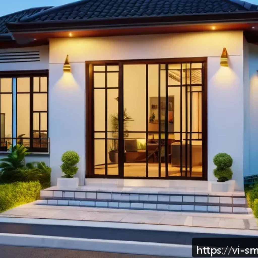 스마트홈 보안 시스템의 실시간 모니터링 - A modern Vietnamese family home equipped with a smart security