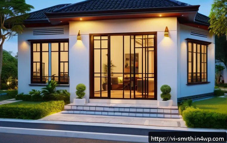 스마트홈 보안 시스템의 실시간 모니터링 - A modern Vietnamese family home equipped with a smart security
