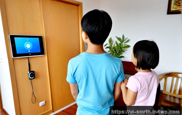 Home 17 스마트홈 제품의 신뢰성 평가 기준 - Photorealistic Vietnamese family in a modern Hanoi apartment evaluating smart home reliability, fath...
